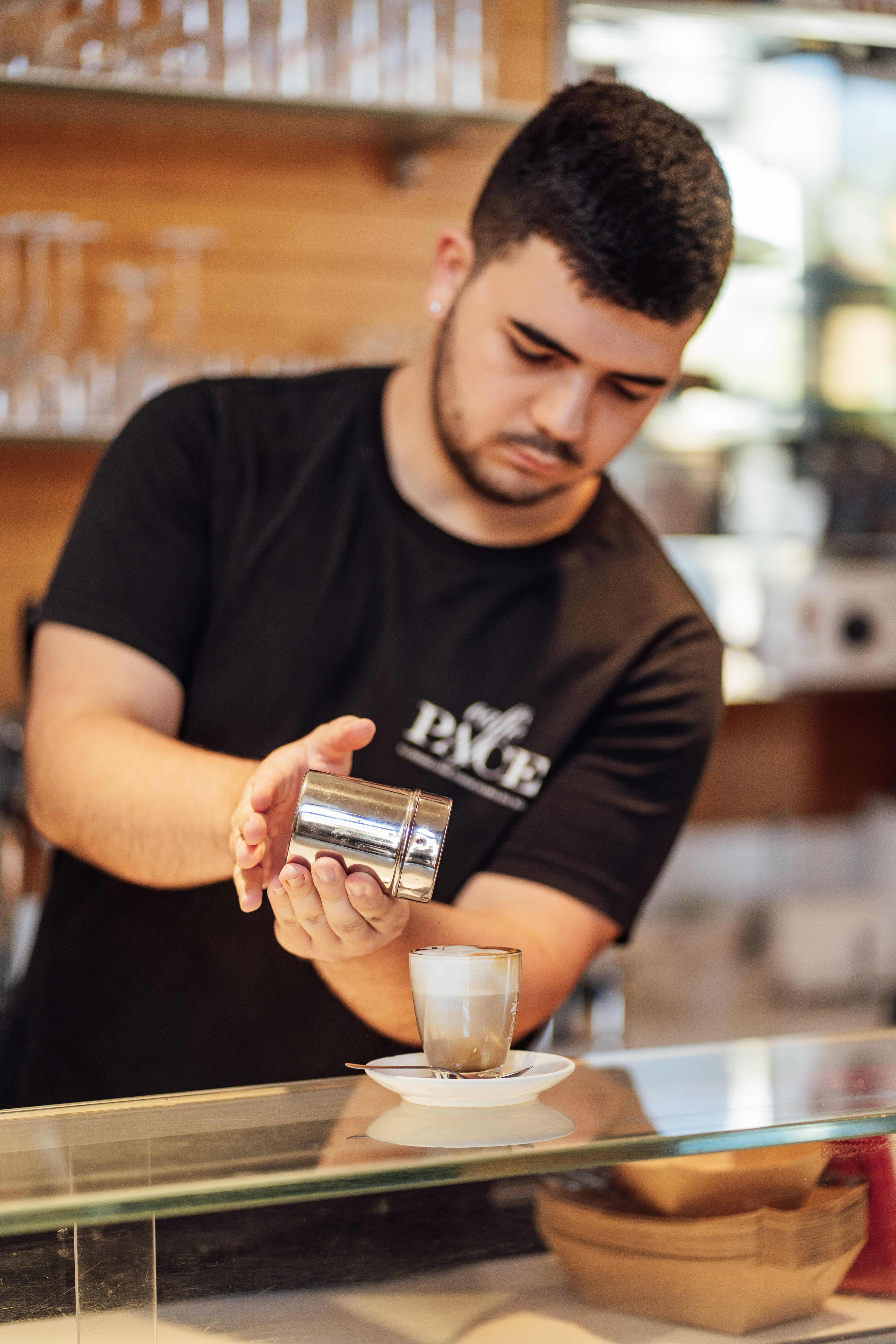 Latte art al Caffè Pace