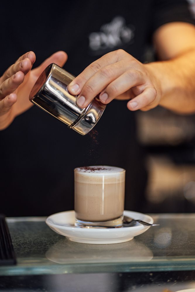 Preparazione del caffè a vista